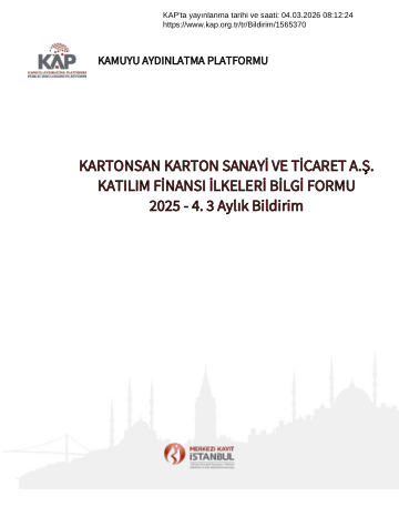 Özel Durum Açıklama Formu 1 - 04/03/2026
