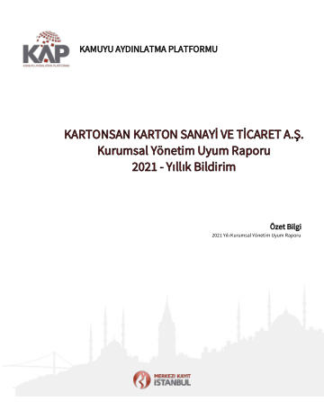 Kartonsan 2021 Kurumsal Yönetim Uyum Raporu