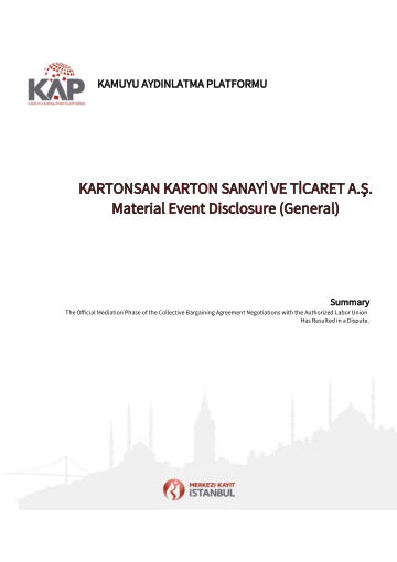 Material Event Disclosure Form - 17/10/2022