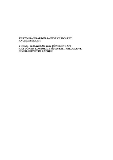 Mali Tablo ve Dipnotlar 06/2014