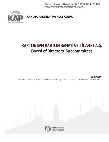 Material Event Disclosure Form 2 - 09/07/2024