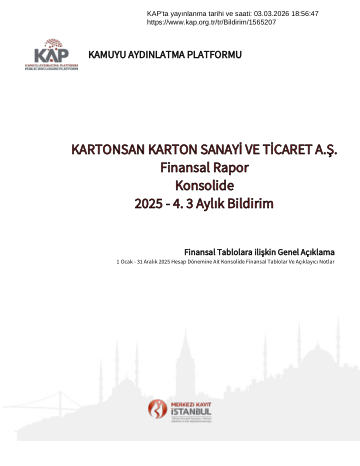 Mali Tablo ve Dipnotlar 12-2025